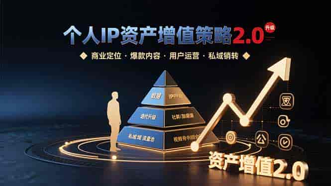 （15653期）个人IP资产增值策略2.0 拆解商业定位/爆款内容/用户运营/私域销转四大模块