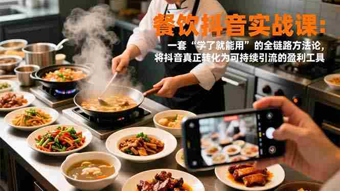 （16975期）餐饮抖音实战课：一套“学了就能用”的全链路方法论，将抖音真正转化为可持续引流的盈利工具-副业部