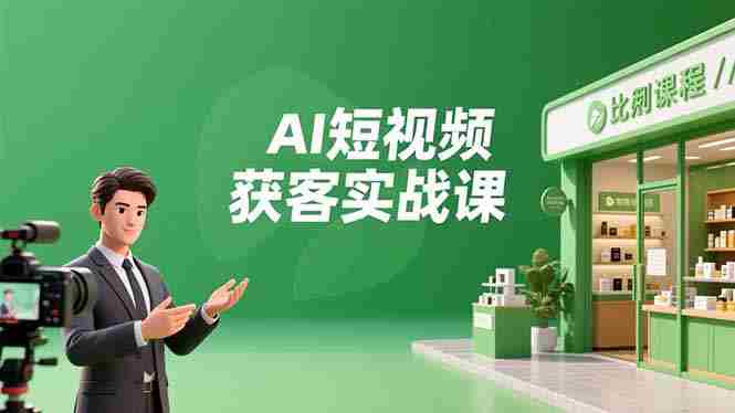 （16747期）AI短视频获客实战课，数字人创作、实体行业应用、精准引流，30天获取客源月入6万+-副业部