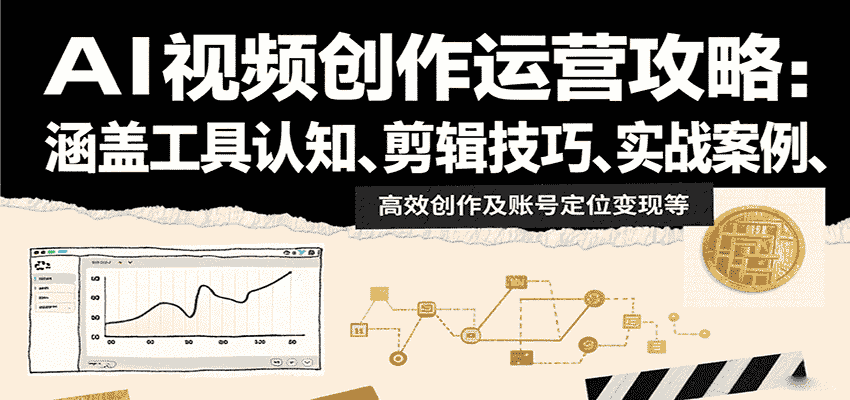 AI视频创作运营攻略：涵盖工具认知、剪辑技巧、实战案例、高效创作及账号定位变现等
