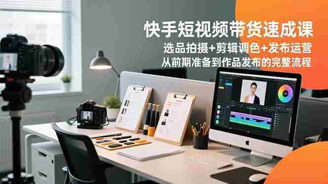 （16752期）快手短视频带货速成课，选品拍摄+剪辑调色+发布运营，从前期准备到作品发布的完整流程-副业部