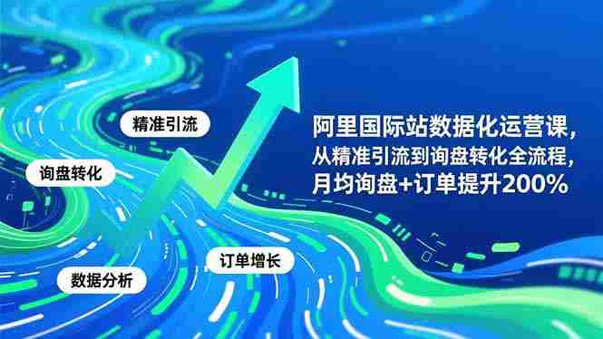 (16660期)阿里国际站数据化运营课-11月,从精准引流到询盘转化全流程,月均询盘+订单提升200%-副业部