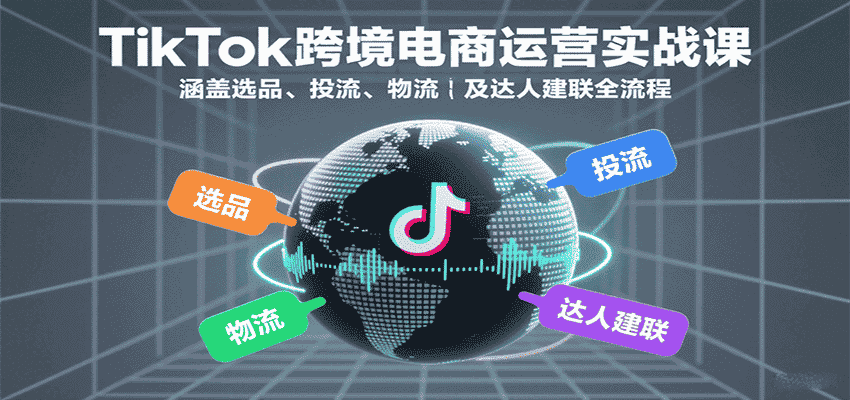 TikTok跨境电商运营实战课:涵盖选品、投流、物流及达人建联全流程-副业部