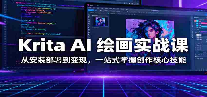 Krita AI 绘画实战课：从安装部署到变现，一站式掌握创作核心技能-副业部