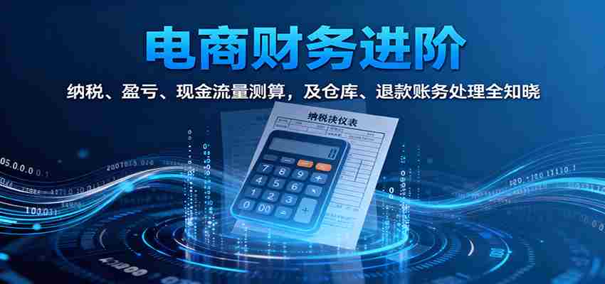 电商财务进阶：纳税、盈亏、现金流量测算，及仓库、退款账务处理全知晓-副业部