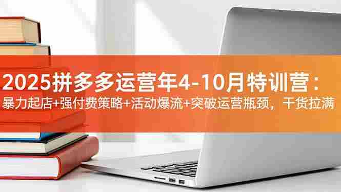 （16642期）2025拼多多运营年4-10月特训营：暴力起店+强付费策略+活动爆流+突破运营瓶颈，干货拉满-副业部