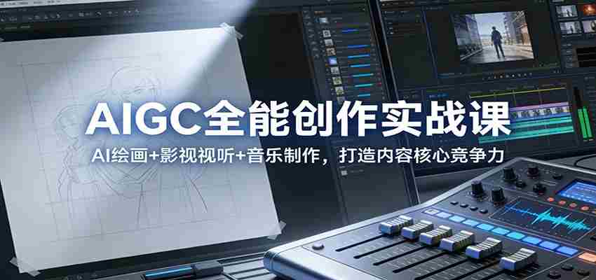 AIGC全能创作实战课:AI绘画+影视视听+音乐制作,打造内容核心竞争力-副业部