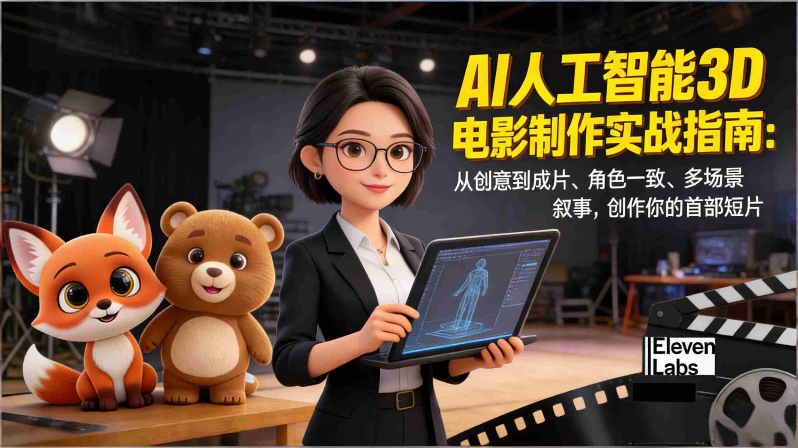 (17154期)AI人工智能3D电影制作实战指南:从创意到成片、角色一致、多场景叙事,创作你的首部短片-副业部