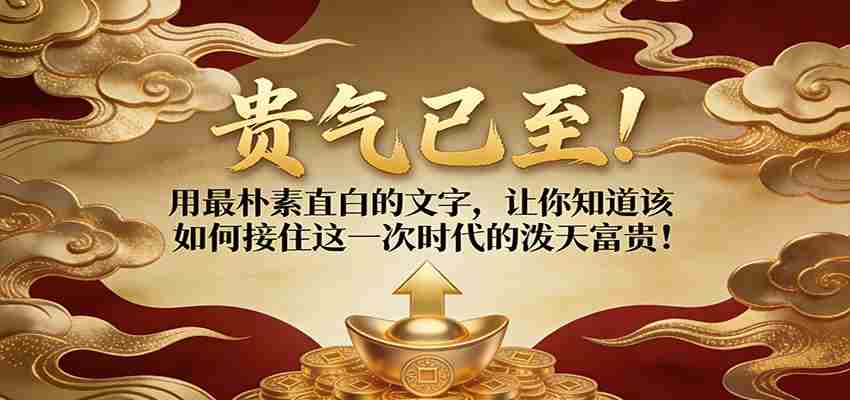 付费文章:贵气已至!用最朴素直白的文字,让你知道该如何接住这一次时代的泼天富贵!-副业部