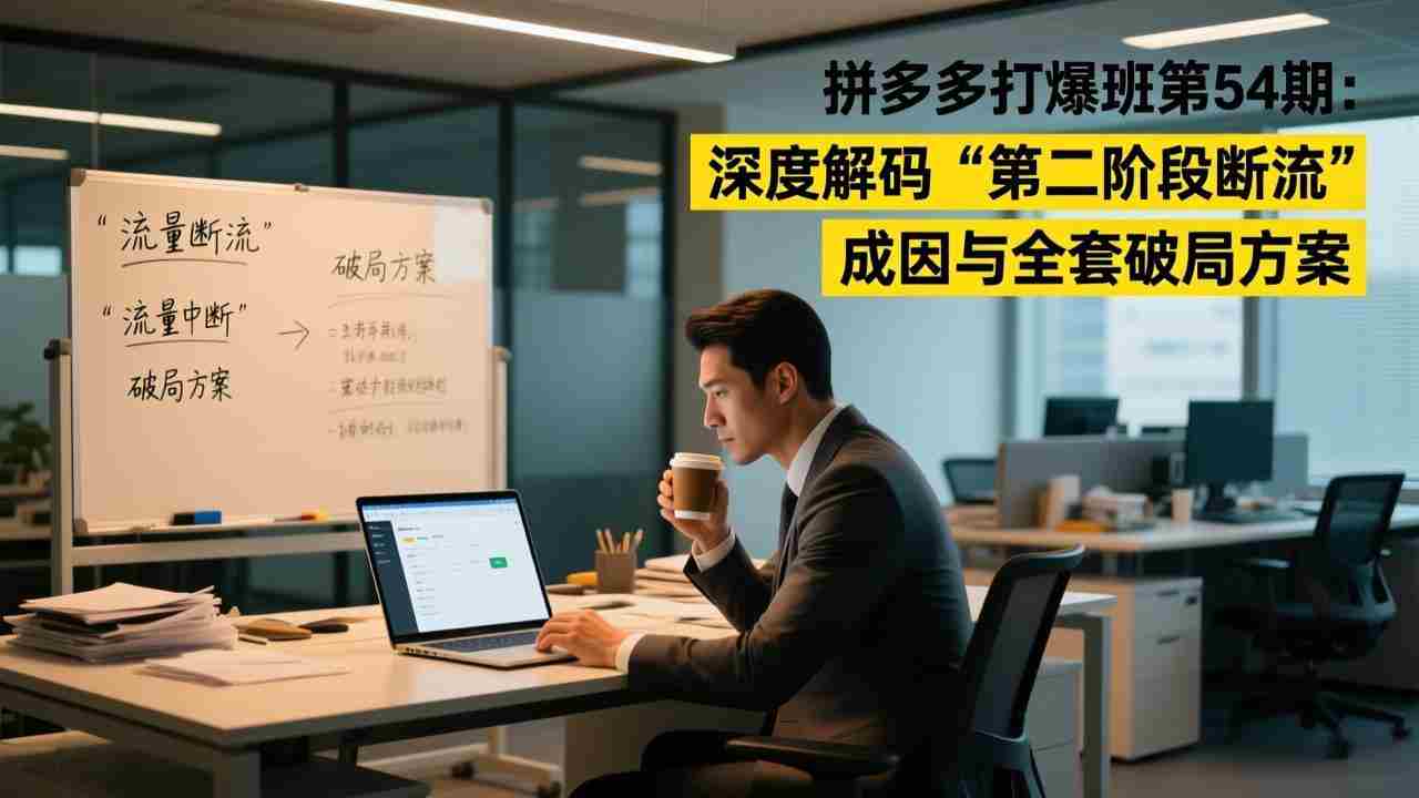 （17163期）拼多多打爆班第54期：深度解码“第二阶段断流”成因与全套破局方案-副业部