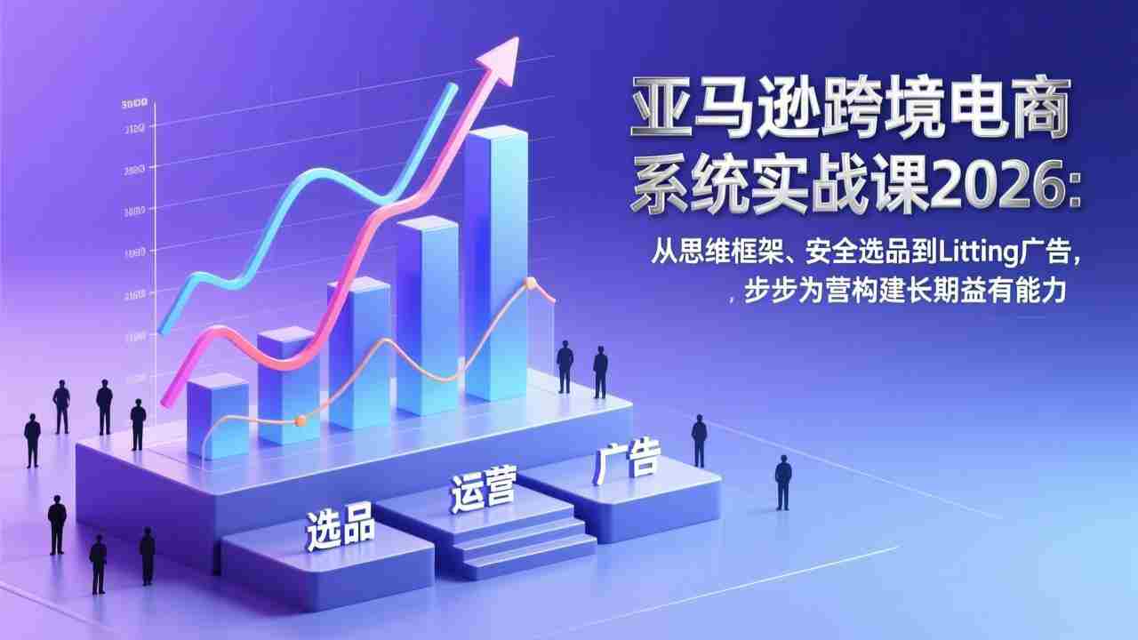 （17173期）亚马逊跨境电商系统实战课2026：从思维框架、安全选品到Listing广告，步步为营构建长期盈利能力-副业部
