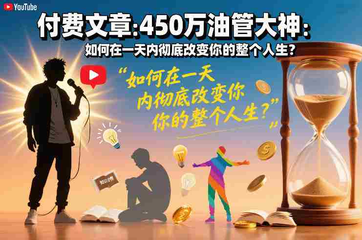 付费文章:450万油管大神:如何在一天内彻底改变你的整个人生?