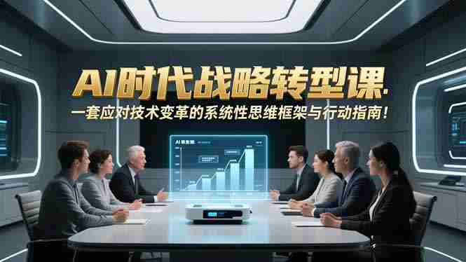 （16990期）AI时代战略转型课：一套应对技术变革的系统性思维框架与行动指南！-副业部