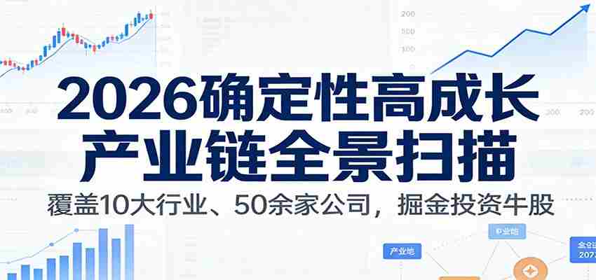 付费文章:2026确定性高成长产业链全景扫描:覆盖10大行业、50余家公司,掘金投资牛股-副业部