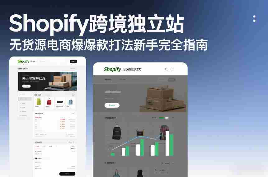 Shopify跨境独立站无货源电商爆款打法新手完全指南