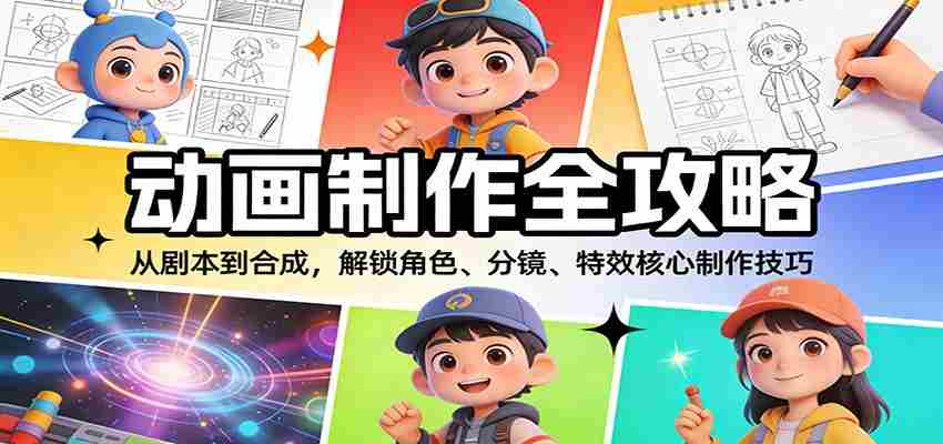 动画制作全攻略:从剧本到合成,解锁角色、分镜、特效核心制作技巧-副业部