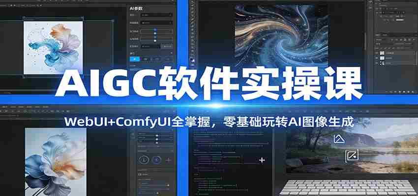 AIGC软件实操课:WebUI+ComfyUI全掌握,零基础玩转AI图像生成-副业部