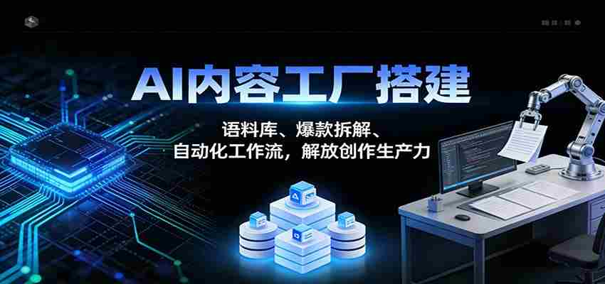 AI内容工厂搭建：语料库、爆款拆解、自动化工作流，解放创作生产力-副业部