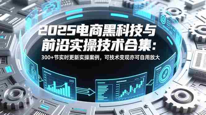 （16992期）2025电商黑科技与前沿实操技术合集：300+节实时更新实操案例，可技术变现亦可自用放大-副业部