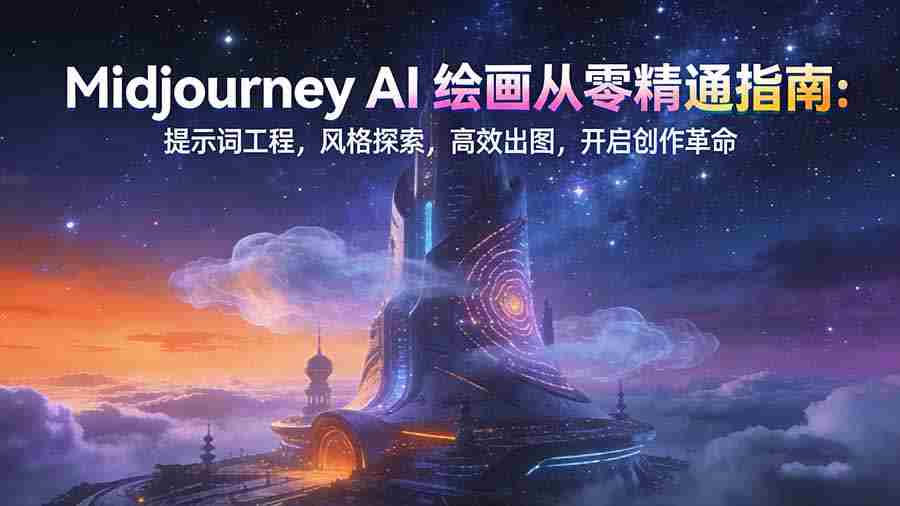 （17118期）Midjourney AI绘画从零精通指南：提示词工程，风格探索，高效出图，开启创作革命-副业部