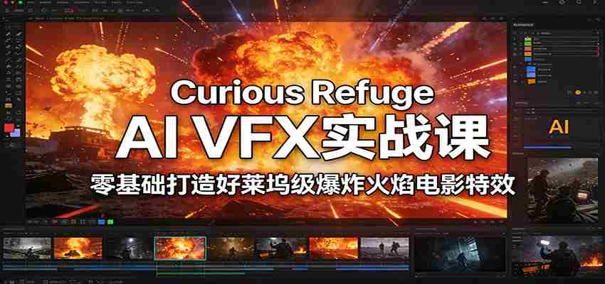 Curious Refuge AI VFX实战课，零基础打造好莱坞级爆炸火焰电影特效-副业部