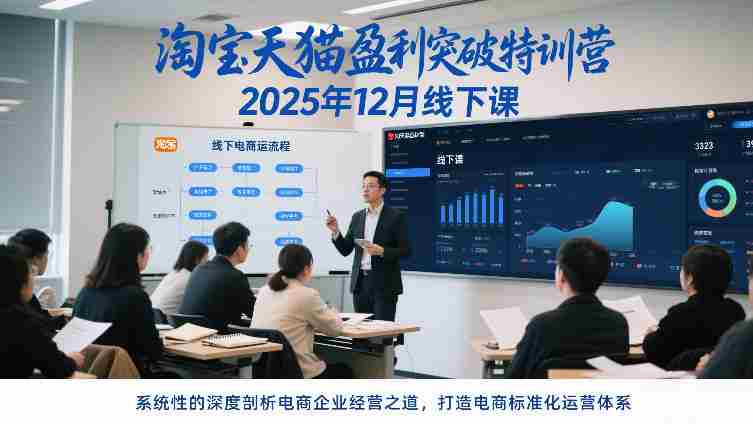 淘宝天猫盈利突破特训营25年12月线下课，系统性的深度剖析电商企业经营之道，打造电商标准化运营体系-副业部