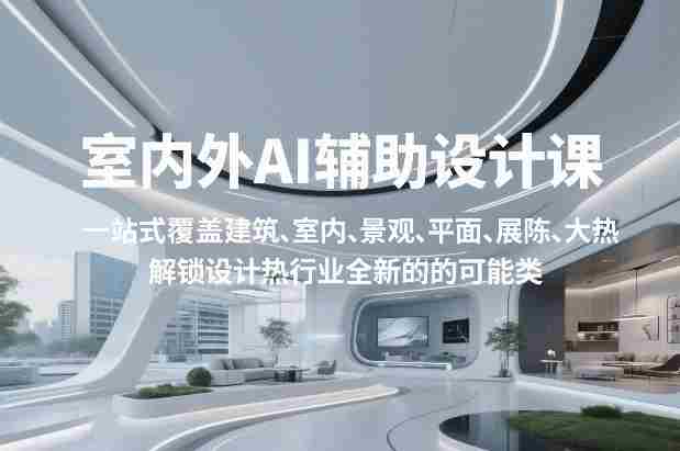 室内外AI设计课，一站式覆盖建筑、室内、景观、平面、展陈五大热门品类，解锁设计行业的全新可能-副业部