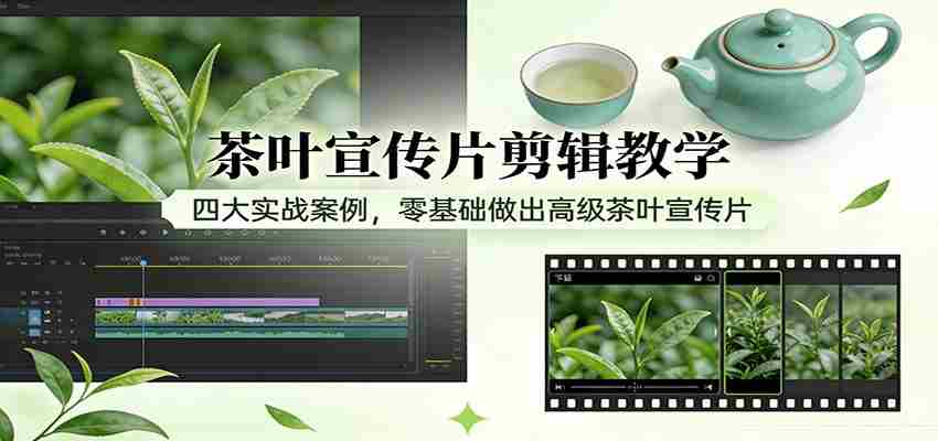 茶叶宣传片剪辑教学:四大实战案例,零基础做出高级茶叶宣传片-副业部