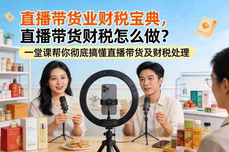 直播带货业财税宝典,直播带货财税怎么做?一堂课帮你彻底搞懂直播带货及财税处理