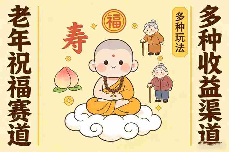 老年祝福赛道，漫画+小佛陀，多种玩法+多种收益渠道【附详细教程】-副业部