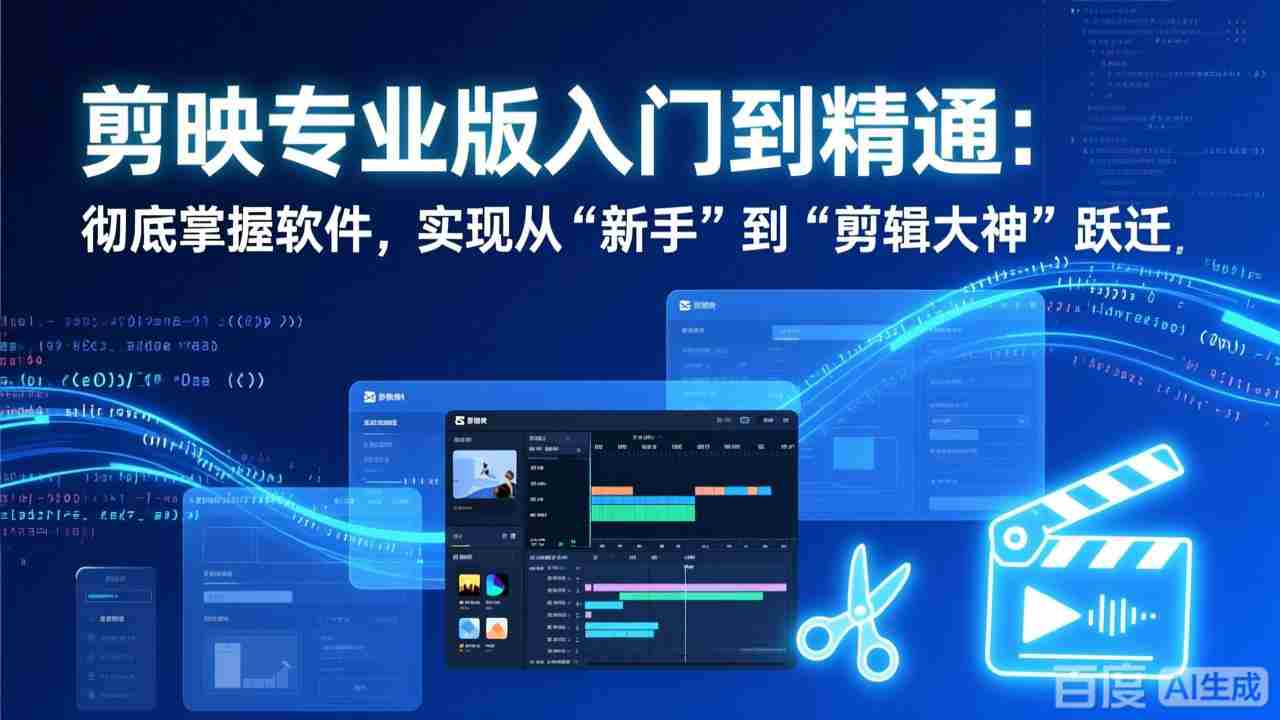 （17321期）剪映专业版入门到精通：彻底掌握软件，实现从“新手”到“剪辑大神”跃迁-副业部