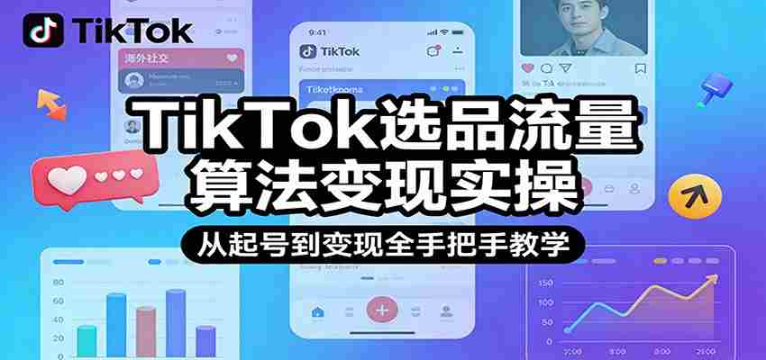 TikTok选品流量算法变现实操,从起号到变现全手把手教学-副业部