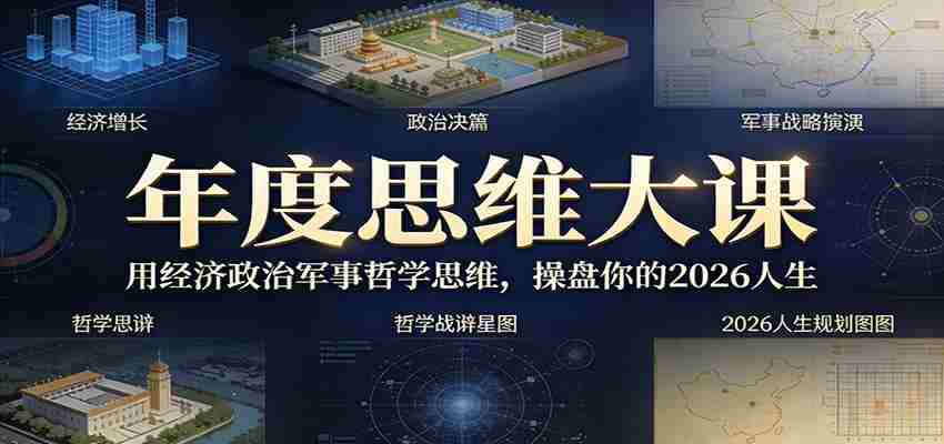年度思维大课，用经济政治军事哲学思维，操盘你的2026人生-副业部