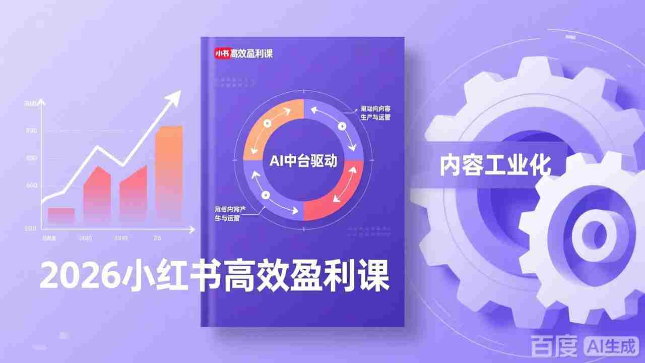 （17291期）2026小红书高效盈利课，流量双引擎+内容工业化+AI中台驱动，构建可复制的千万级营收模型-副业部