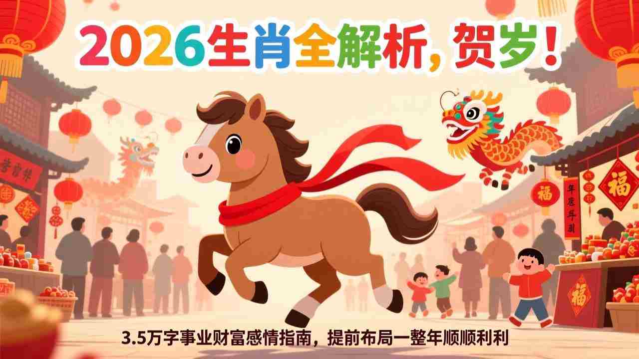 （17428期）付费文章：贺岁！2026生肖全解析，3.5万字事业财富感情指南，提前布局一整年顺顺利利-副业部