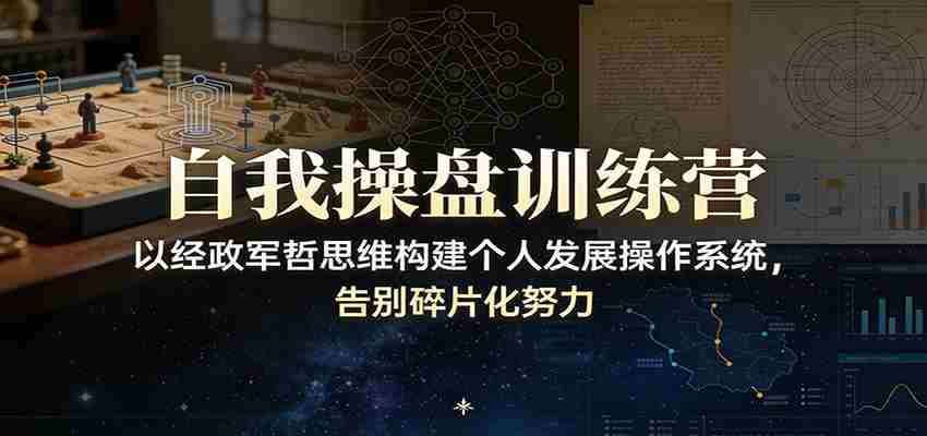 自我操盘训练营：以经政军哲思维构建个人发展操作系统，告别碎片化努力-副业部