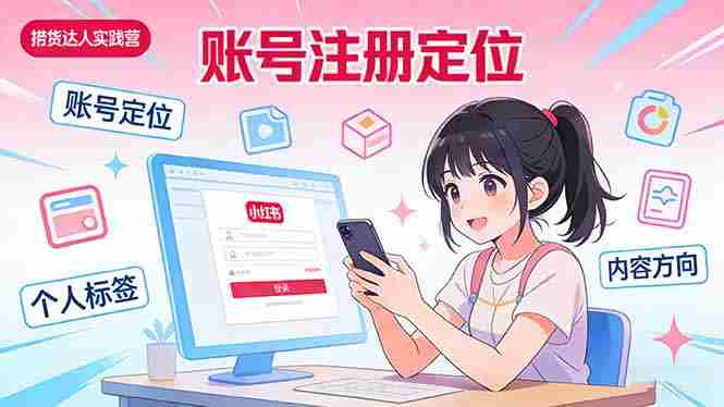 （17459期）小红书带货达人实战营：账号注册定位、内容创作、选品策略、带货技巧、流量运营等-副业部
