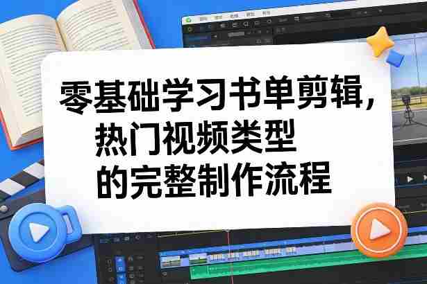 零基础学习书单剪辑，热门视频类型的完整制作流程（更新2026）-副业部