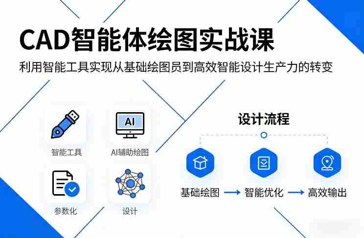 CAD智能体绘图实战课,利用智能工具,实现从基础绘图员到高效智能设计生产力的转变-副业部