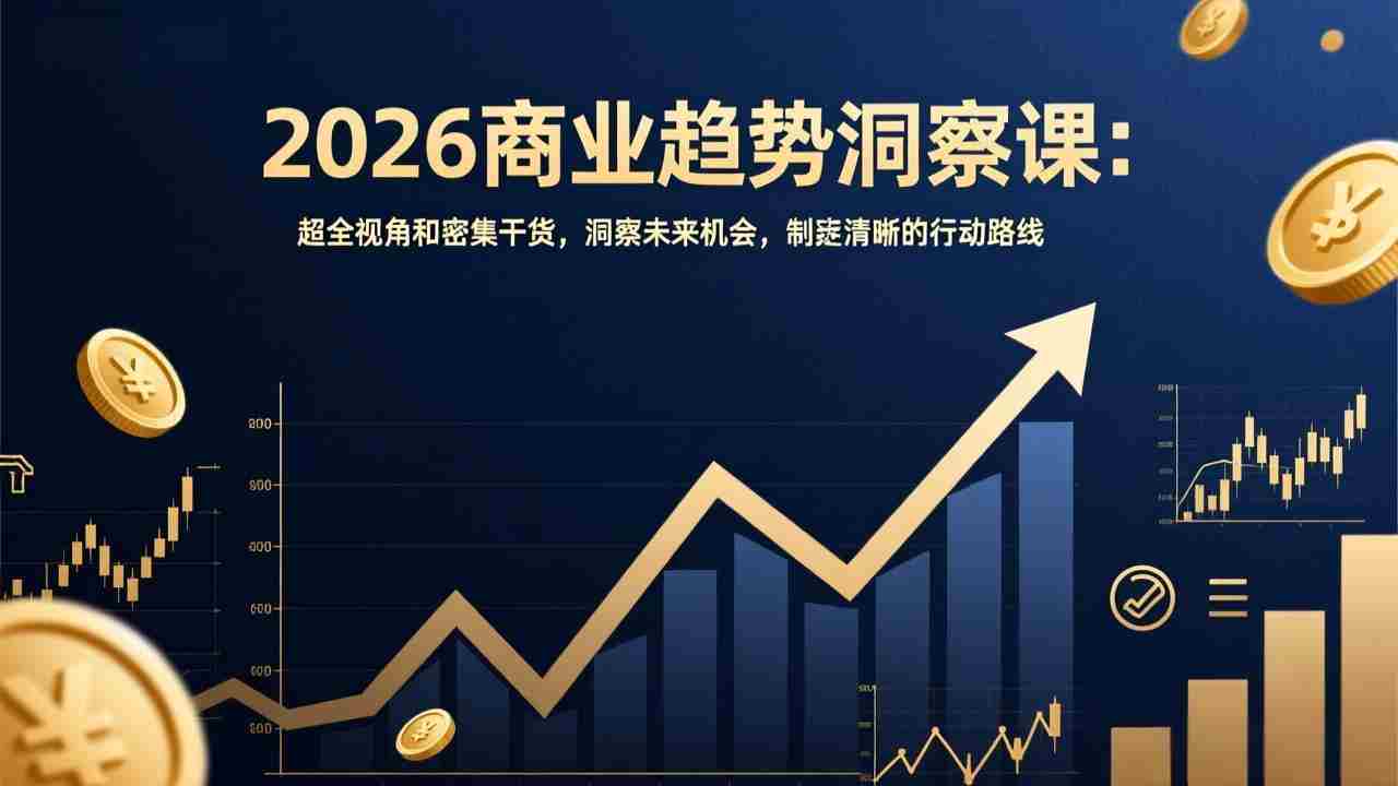 （17329期）2026商业趋势洞察课：超全视角和密集干货，洞察未来机会，制定清晰的行动路线-副业部