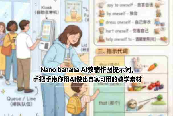 Nano banana AI教辅作图提示词，手把手带你用AI做出真实可用的教学素材-副业部