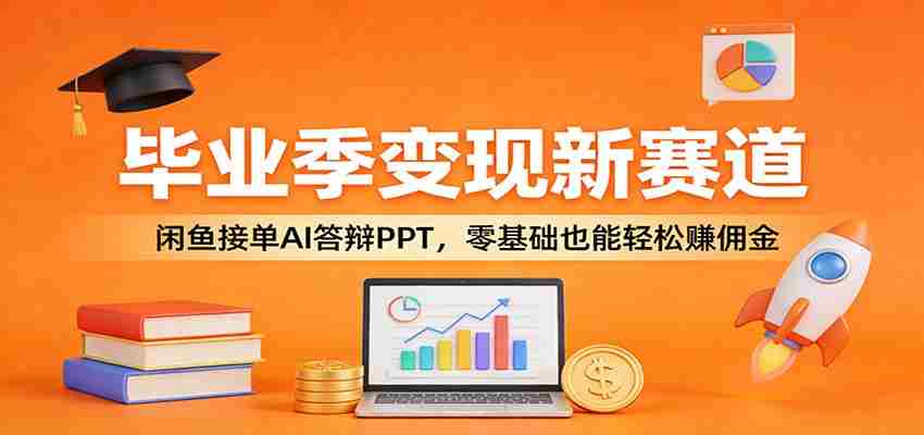 毕业季变现新赛道：闲鱼接单AI答辩PPT，零基础也能轻松赚佣金-副业部