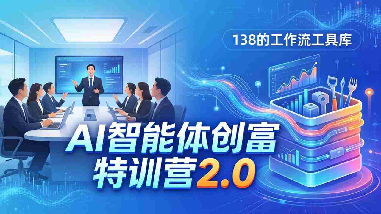 （17833期）AI智能体创富训练营2.0：3天闭门直播+视频课+工具库，从0到1搭建智能体附138个工作流-副业部