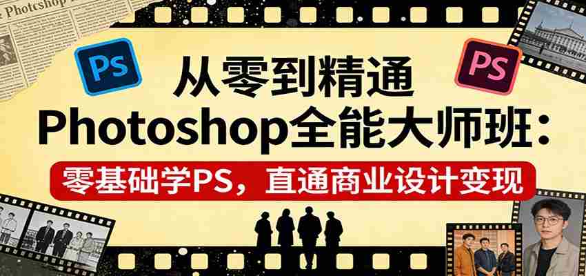 从零到精通Photoshop全能大师班:零基础学PS,直通商业设计变现-副业部
