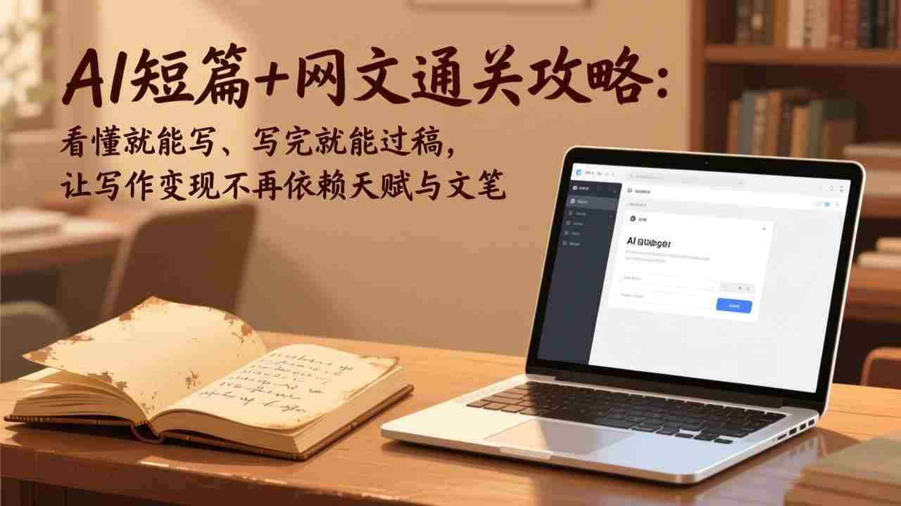 （17515期）AI短篇+网文通关攻略：看懂就能写、写完就能过稿，让写作变现不再依赖天赋与文笔-副业部