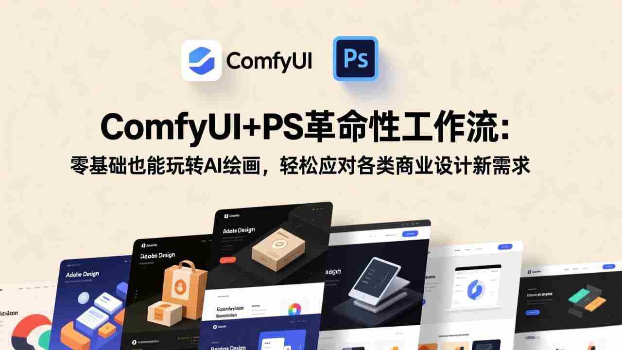 （17512期）ComfyUI+PS革命性工作流：零基础也能玩转AI绘画，轻松应对各类商业设计新需求-副业部