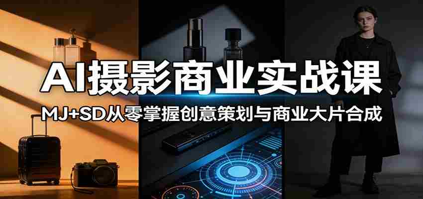 AI摄影商业实战课：MJ+SD从零掌握创意策划与商业大片合成-副业部