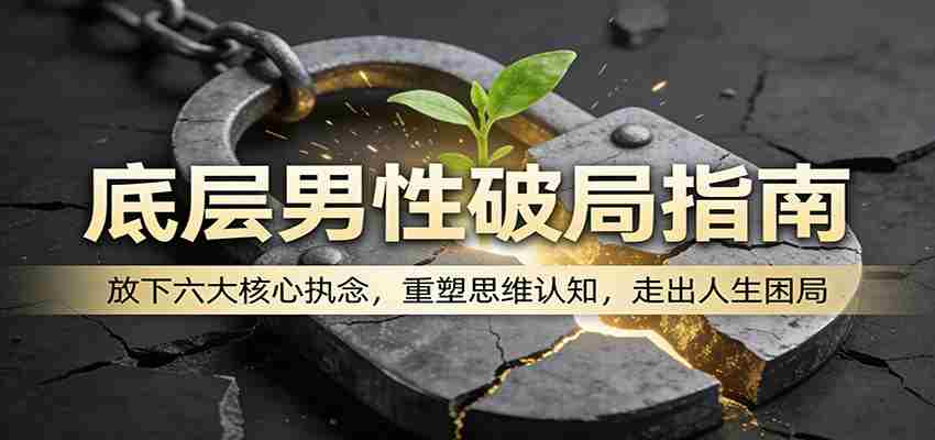 底层男性破局指南：放下六大核心执念，重塑思维认知，走出人生困局-副业部