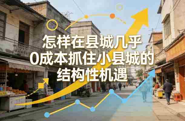 付费文章:怎样在县城几乎0成本抓住小县城的结构性机遇