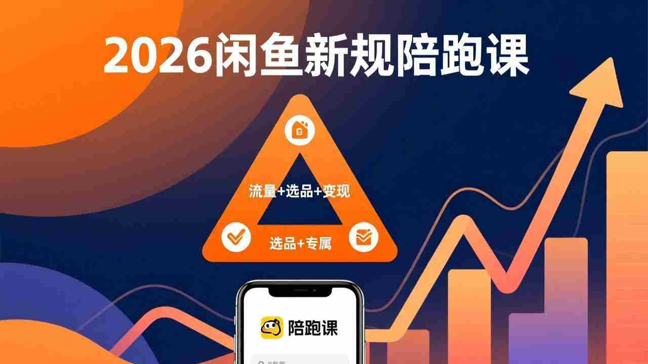 （17483期）2026闲鱼高阶陪跑课全新上线，带你吃透新规玩转选品流量，从零搭建稳定变现盈利体系-副业部